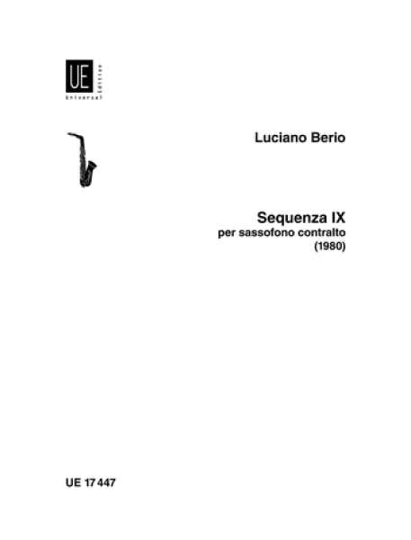 Berio Luciano - Sequenza Ixb - Alto Saxophone