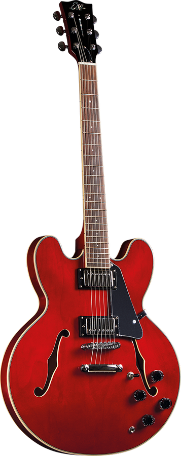 Type Hollowbody double cut Cherry Red