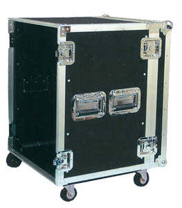 FLIGHT CASE AV ROULETTES 12U