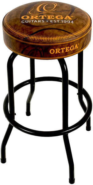 Ortega Taburete negro y marrón de 30"