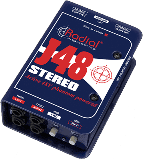 J48 CLASS A ACTIVE DI BOX STEREO