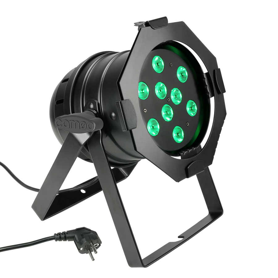 PAR 56 CAN 3W BS - Proyector PAR de LED Tricolor (RGB) - 9 X 3 W - Carcasa Negra
