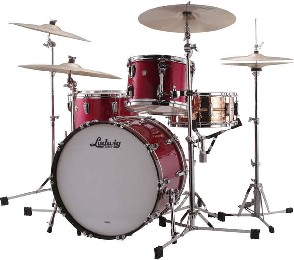 Ludwig Drums Classic Maple Red Sparkle (3 Tambores)
