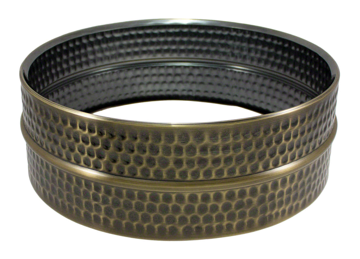 14X5 Casco de Latón Martillado Níquel Negro (latón)