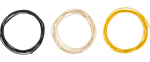 Pure Vintage Cable con revestimiento textil 22 AWG 10? Negro Blanco Amarillo