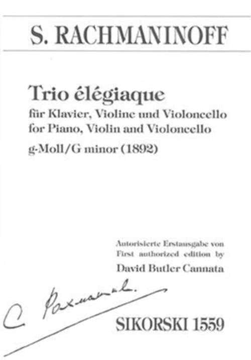 Rachmaninoff S. - Trío elegíaco en sol menor - Partes