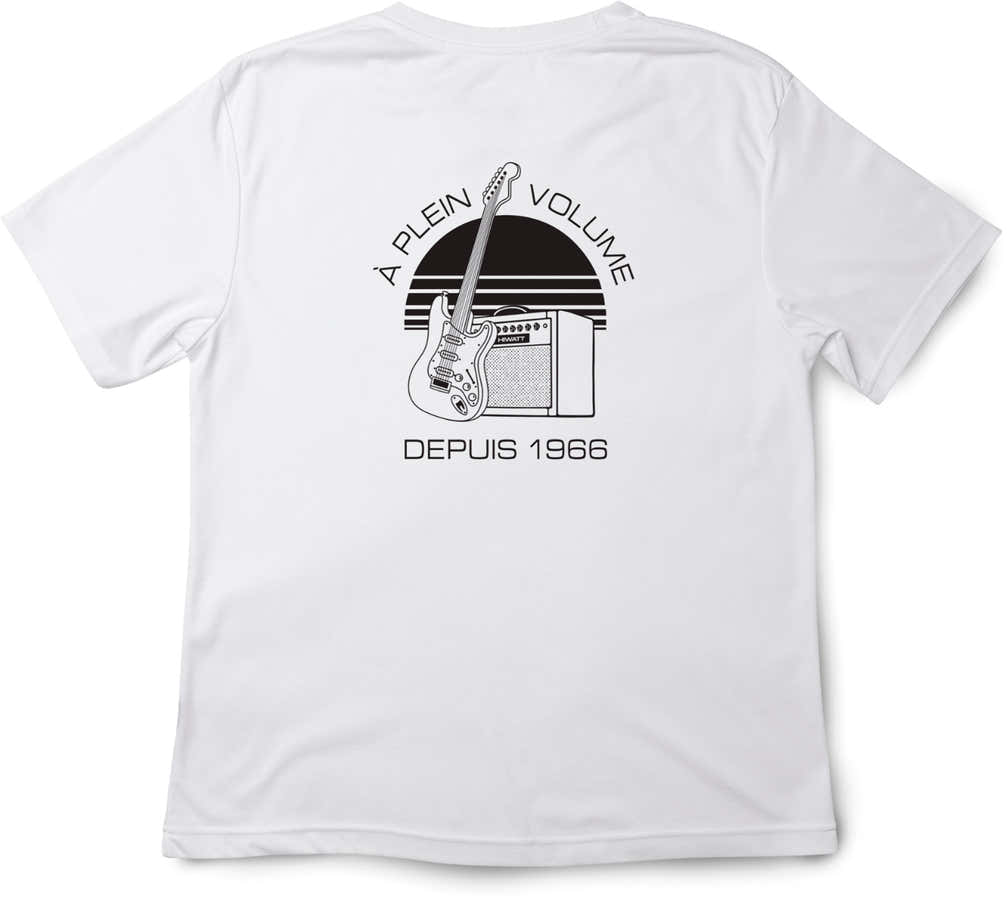 White T-Shirt Black Classic Logo L-Size