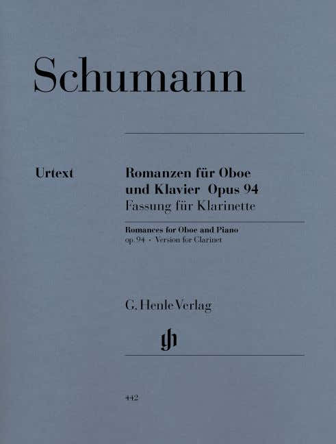 Schumann R. - Romances For Oboe (or Violin Or Clarinet) And Piano Op. 94 (version For Clarinet)