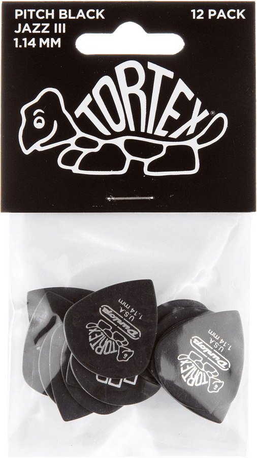 12 x 1,14mm Tortex Pitch Black Jazz III