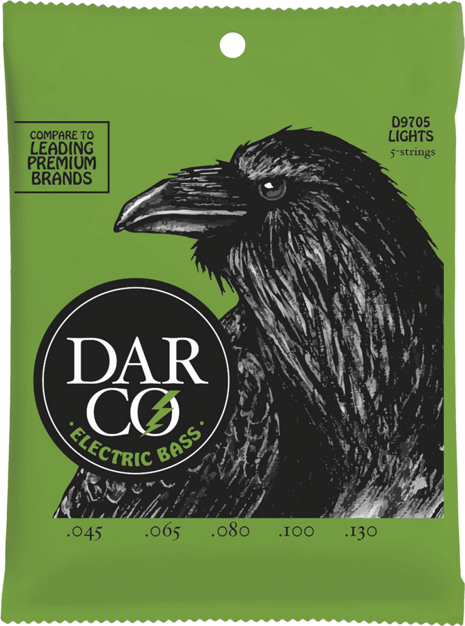 BASS STRINGS NICKEL WOUND DARCO BASS SET 5 STRINGS LIGHT