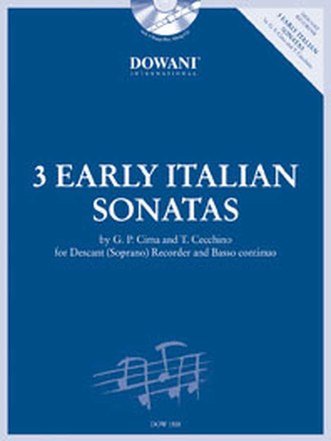 3 Early Italian Sonatas - Flute A Bec Soprano Bc