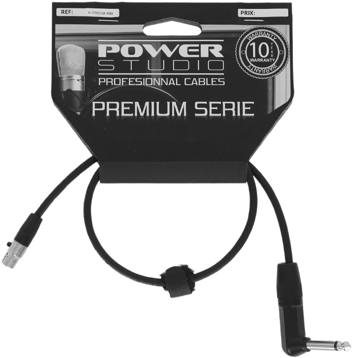 AUDIOCAB 4055 Jack acodado a Mini XLR 4 pines (Shure) 60 cm