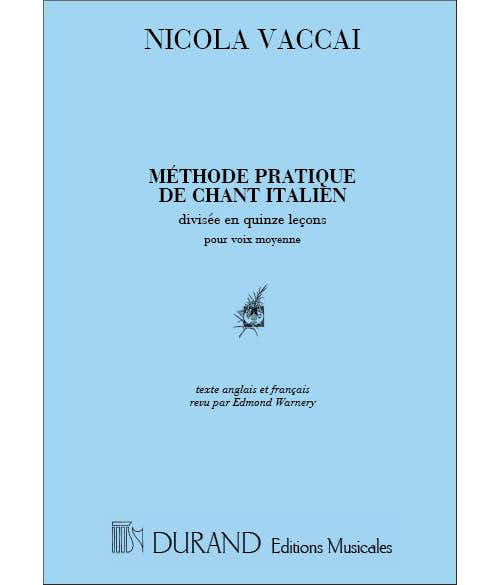 Vaccai - Methode De Chant - Voix MEZZO-soprano et Piano