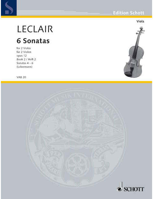 Leclair - Six Sonatas Op. 12 - 2 Altos