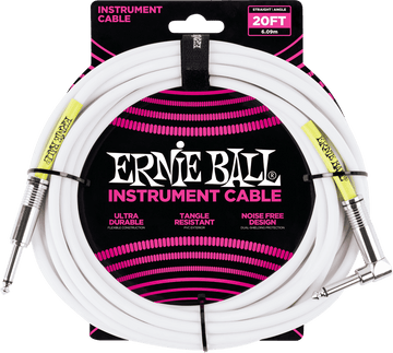 Cables De Instrumento Classic Jack/Jack Acodado 6M Blanco