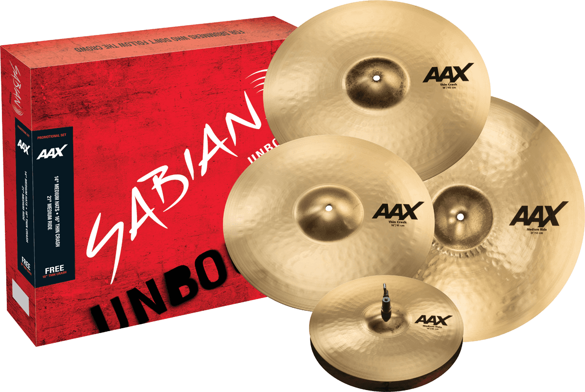 Sabian 25005XCPB Pack AAX Promotional Set 14/16/21 + 18" +90 DÍAS DE PRUEBA DRUMEO