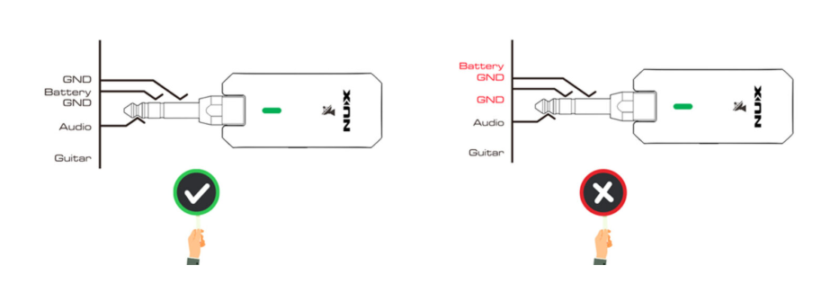 C5RC Sistema Inalámbrico Para Guitarra 5,8 GHz Sincronización Automática