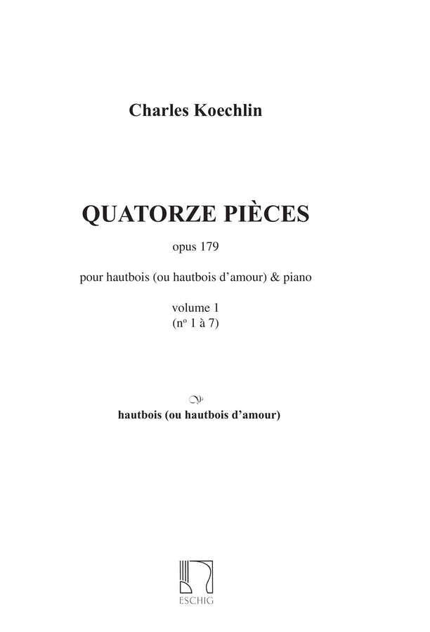 Koechlin - 14 Pieces - Hautbois et Piano