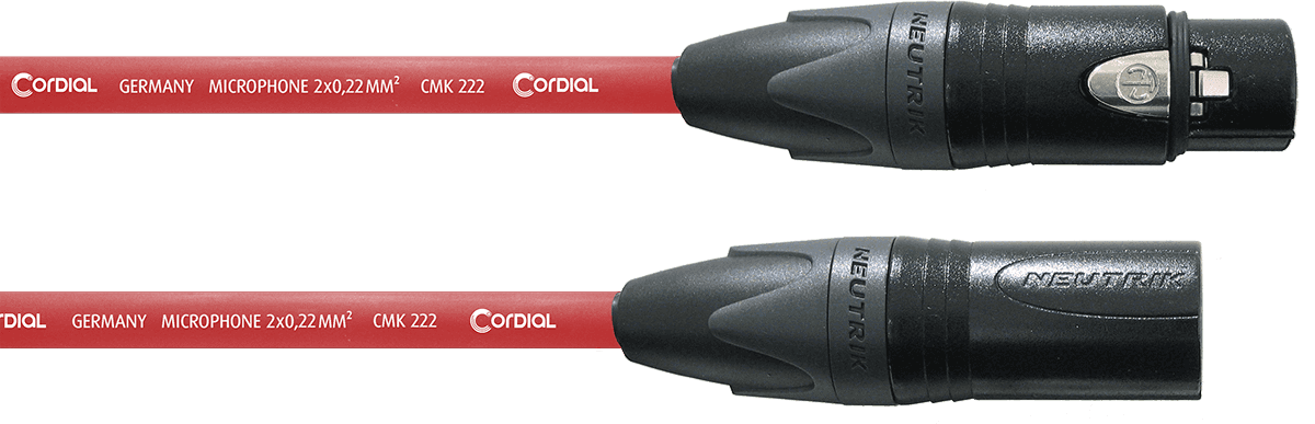 Cable de micrófono XLR 5 M Rojo