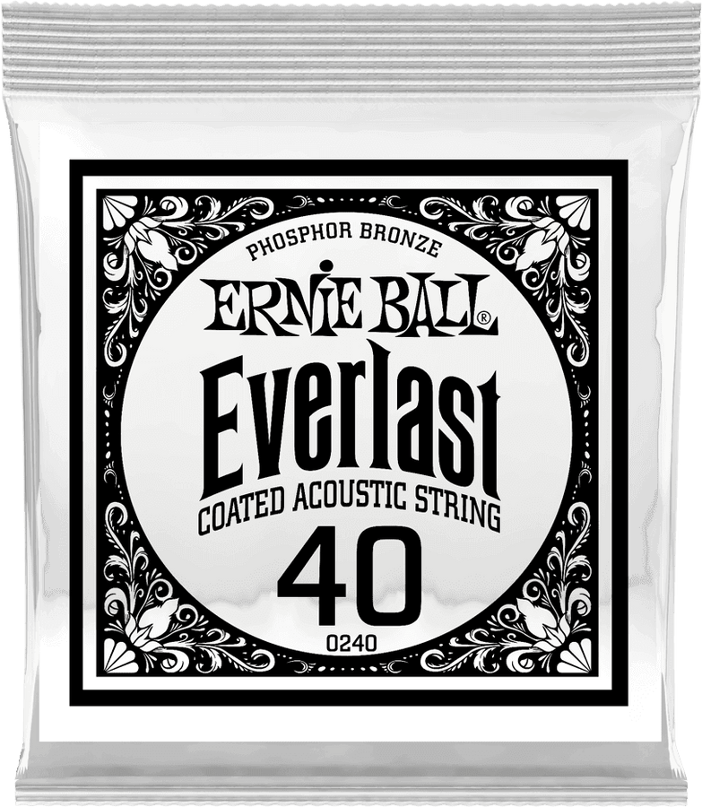 .040 EVERLAST COATED PHOSPHOR BRONZE ACOUSTIC GUITAR STRINGS
