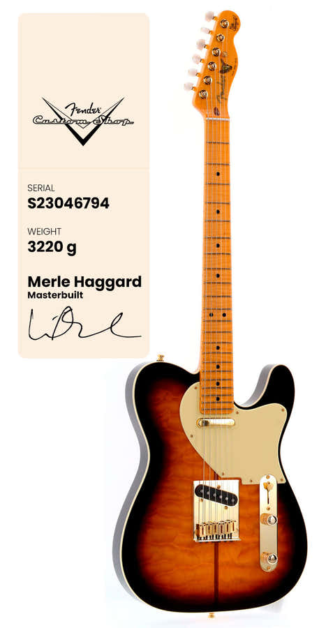 Telecaster Merle Haggard NOS Sunburst de 2 colores Signature Artist 2025