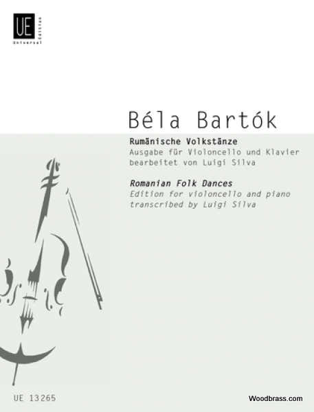 BARTOK BELA - RUMäNISCHE VOLKSTäNZE FüR STREICHORCHESTER - VIOLONCELLE / PIANO
