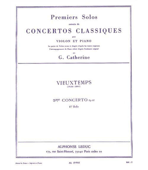 VIEUXTEMPS HENRI - VIEUXTEMPS - 1ER SOLO DU 5EME CONCERTO OP.37