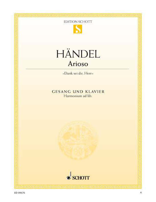 Händel - Dank Sei Dir Herr - Medium Voice Et Piano Ium Ad Libitum