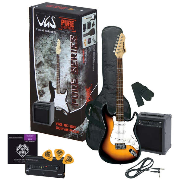 Guitarra Eléctrica Rc-100 Pack De Guitarra 3-Tone Sunburst