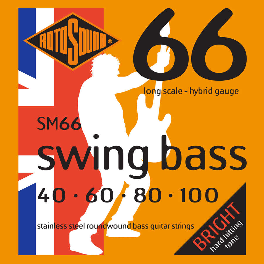 SM66 Swing Bass Acero inoxidable Entorchado redondo Long Scale 40-100