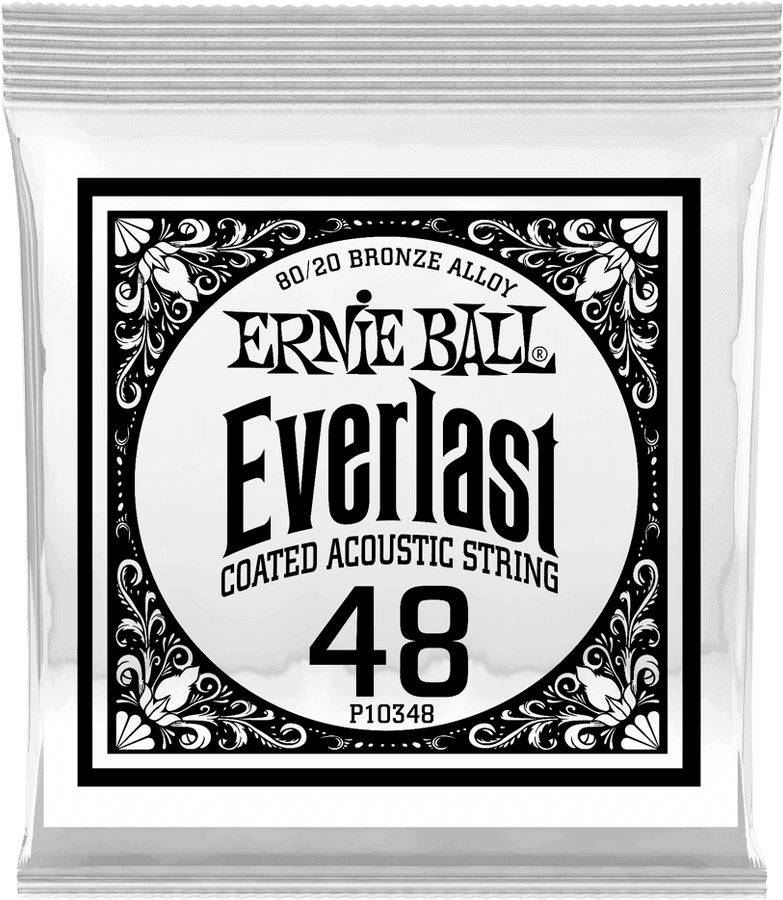 .048 EVERLAST COATED 80/20 BRONZE ACOUSTIC GUITAR STRINGS