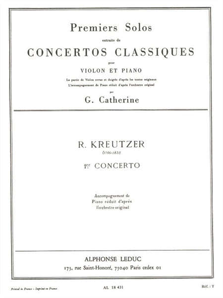 Kreutzer R. / Catherine G. - 1er Solo Du Concerto N°1 - Violon & Piano