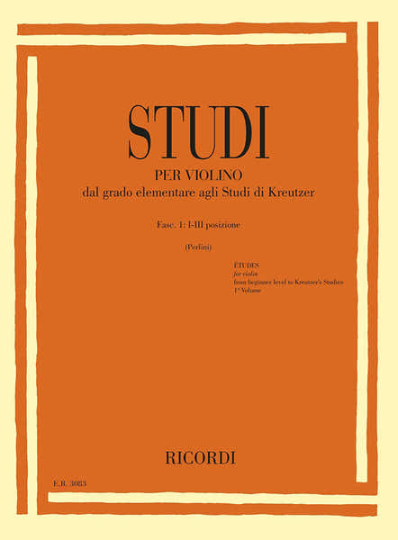 Ricordi Studi Per Violino - Fasc. I: I-iii Posizione