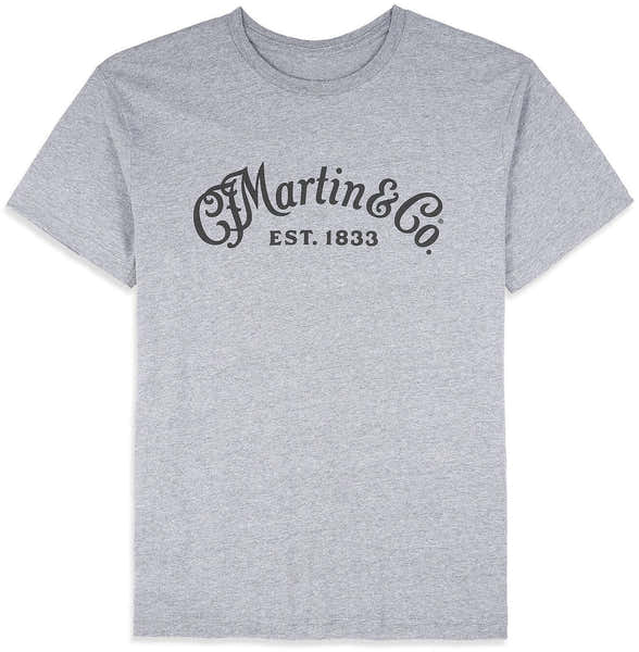C.F. Martin & Co Camiseta Black Script logo Granite Heather M