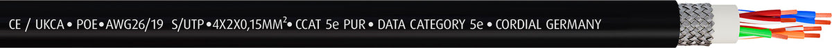 CORDIAL CAT 5E - S/UTP conectores NE8MXB1 / HIROSE RJ45 / enrollador 50 m