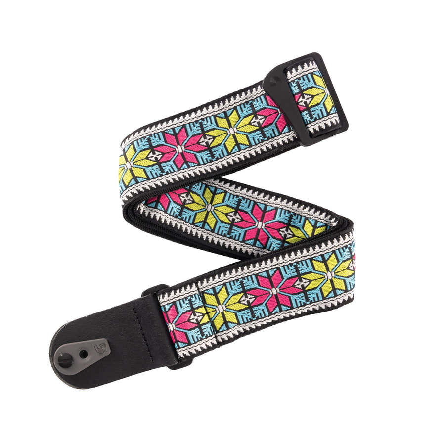 Pad Lock Correa tejida para guitarra Parallel Flowers