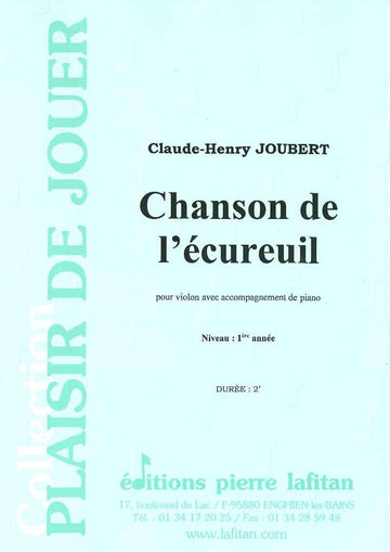 Joubert CHARLES-henry - Chanson De L'ecureuil Violon/piano