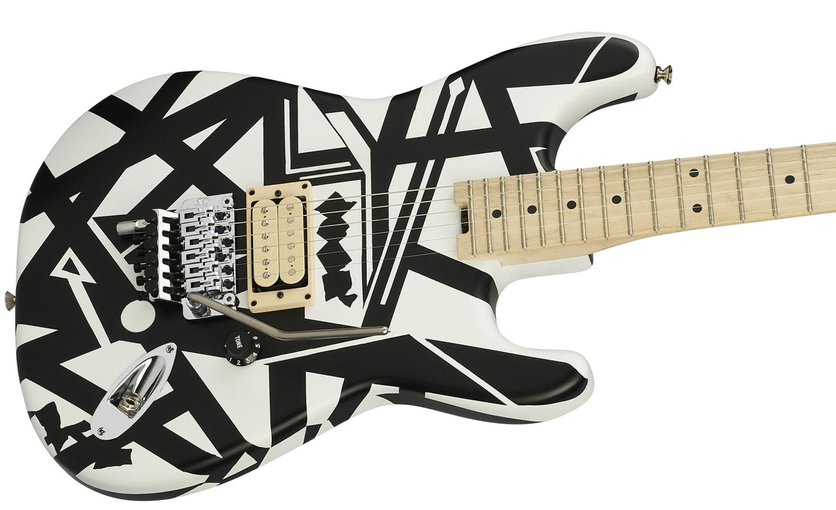EVH Striped Series Shapes, MN Blanco y Negro