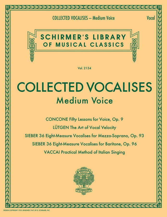 Collected Vocalises: Medium Voice
