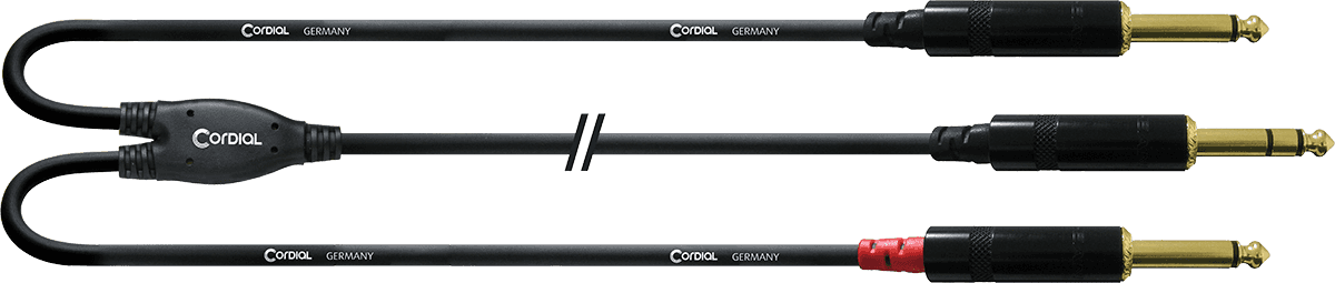 Cable de Audio Jack ST. - 2 Jacks Mono 90 CM