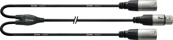 Cable Y XLR Hembra/2 XLR Machos 30 CM