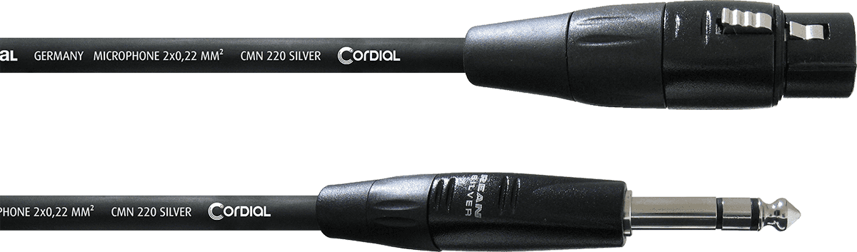 Cable de Audio XLR Hembra/jack Estéreo 3 M