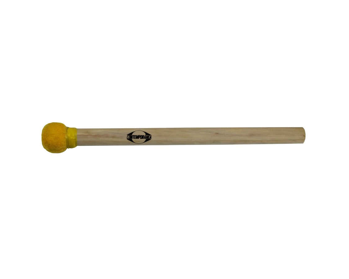 C-BS08y Maza De Surdo Amarilla Madera Cabeza Pequeña 35Cm