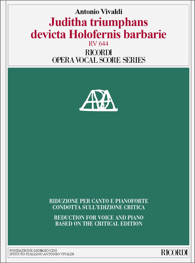 Vivaldi A. - Juditha Triumphans Sacrum Militare Oratorium -CHANT-piano
