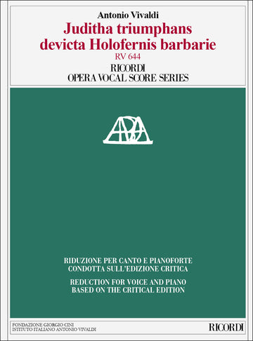 Vivaldi A. - Juditha Triumphans Sacrum Militare Oratorium -CHANT-piano