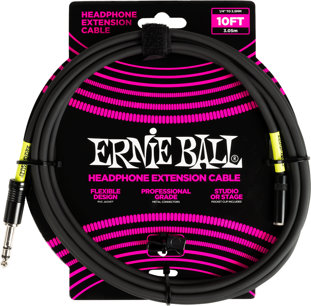 Ernie Ball Effects Extensión Estéreo Jack A Mini-Jack 3M Negra