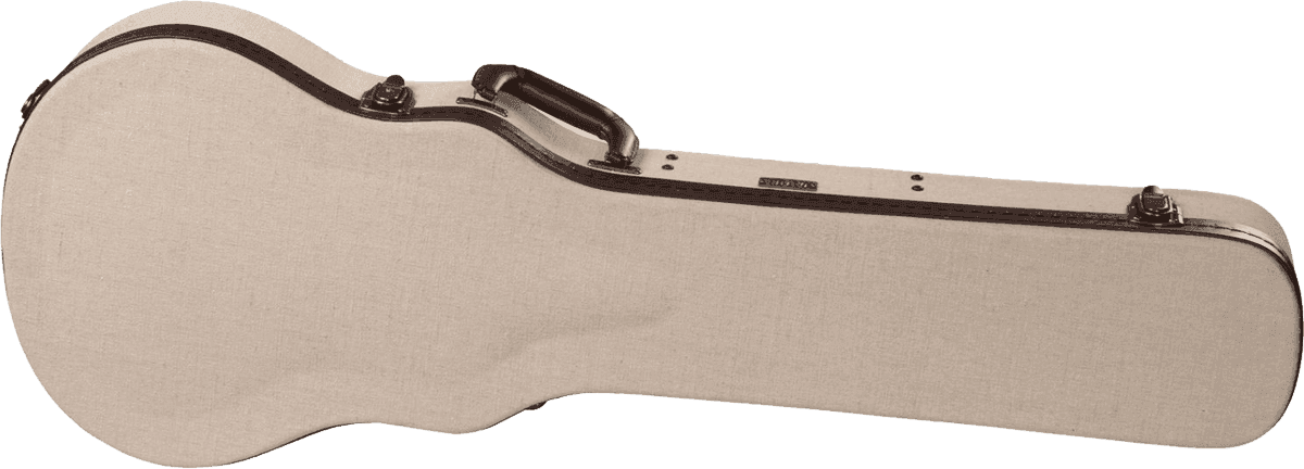 Estuche Les Paul Beige de Madera Deluxe - GW