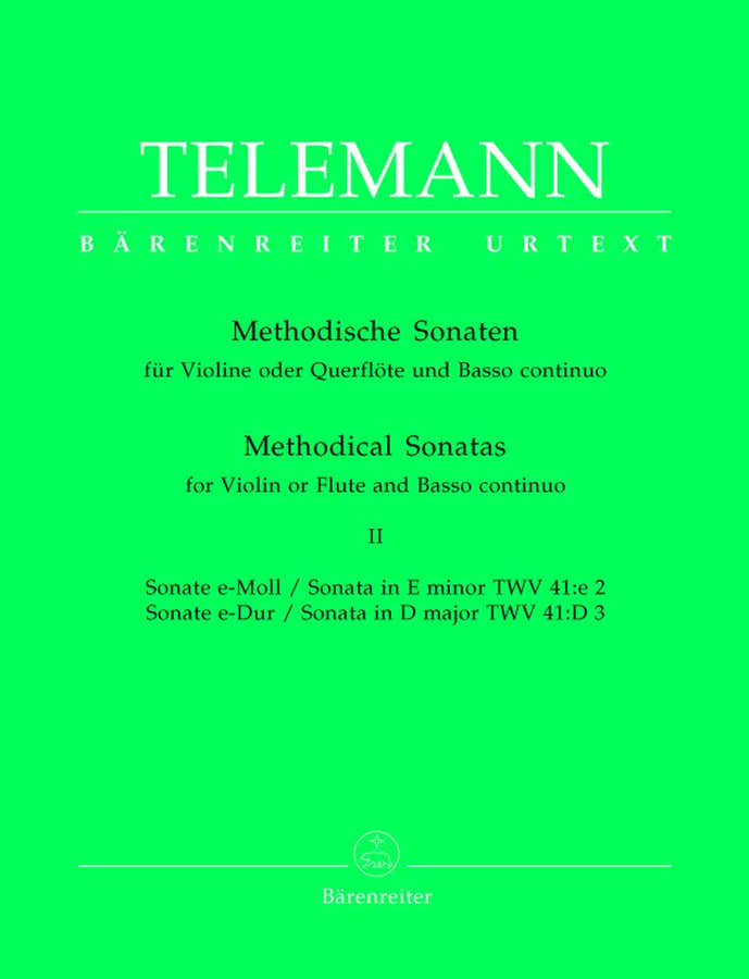 Telemann G.P. - 12 Methodische Sonaten Vol.2 - Violon Ou Flute Basse Continue