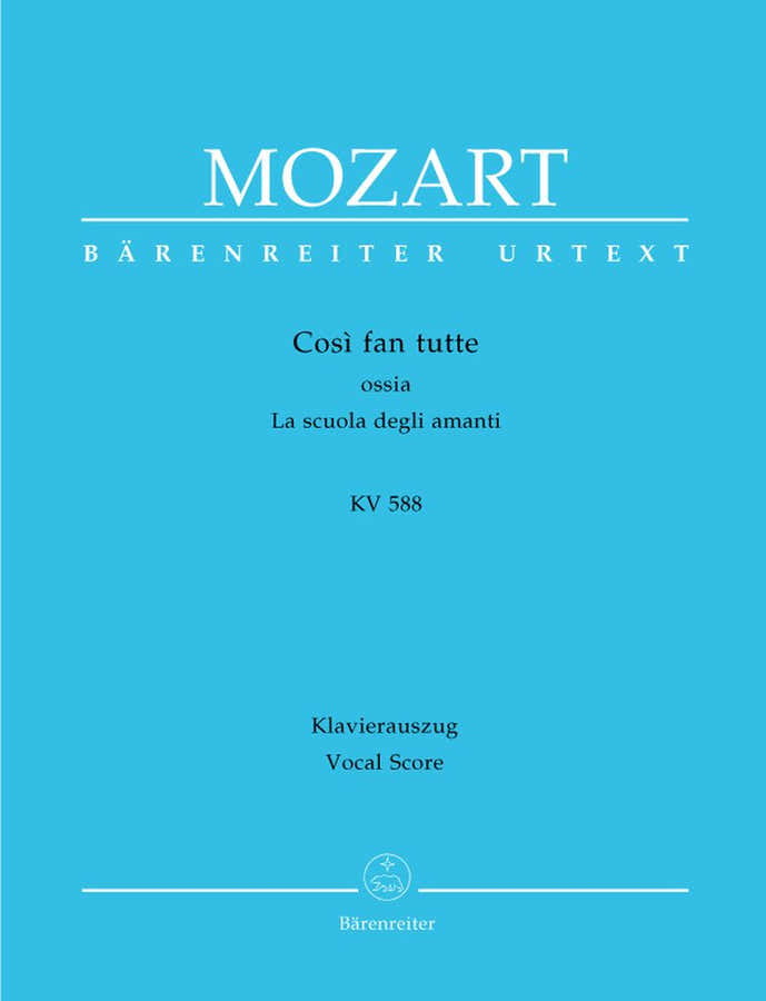 Moz W.A. - Cosi Fan Tutte Kv 588 - Ch Piano