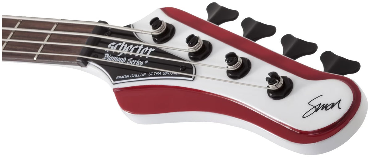 Ultra Spitfire Signature Simon Gallup Blanco brillante con León rojo